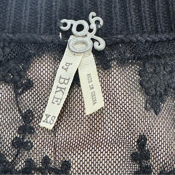 Y2K Women’s lace whimsigoth Grunge lace Cardigan Metal Goth XS Gimmicks BKE - Picture 4 of 16